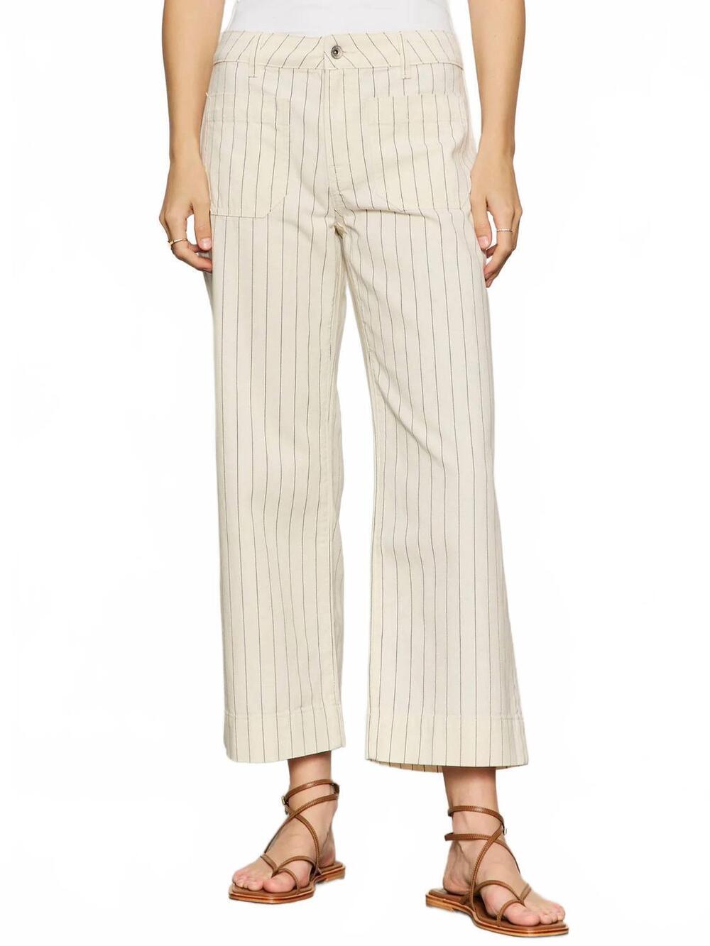 NEW SANCTUARY the marine crop jean in pinstripe